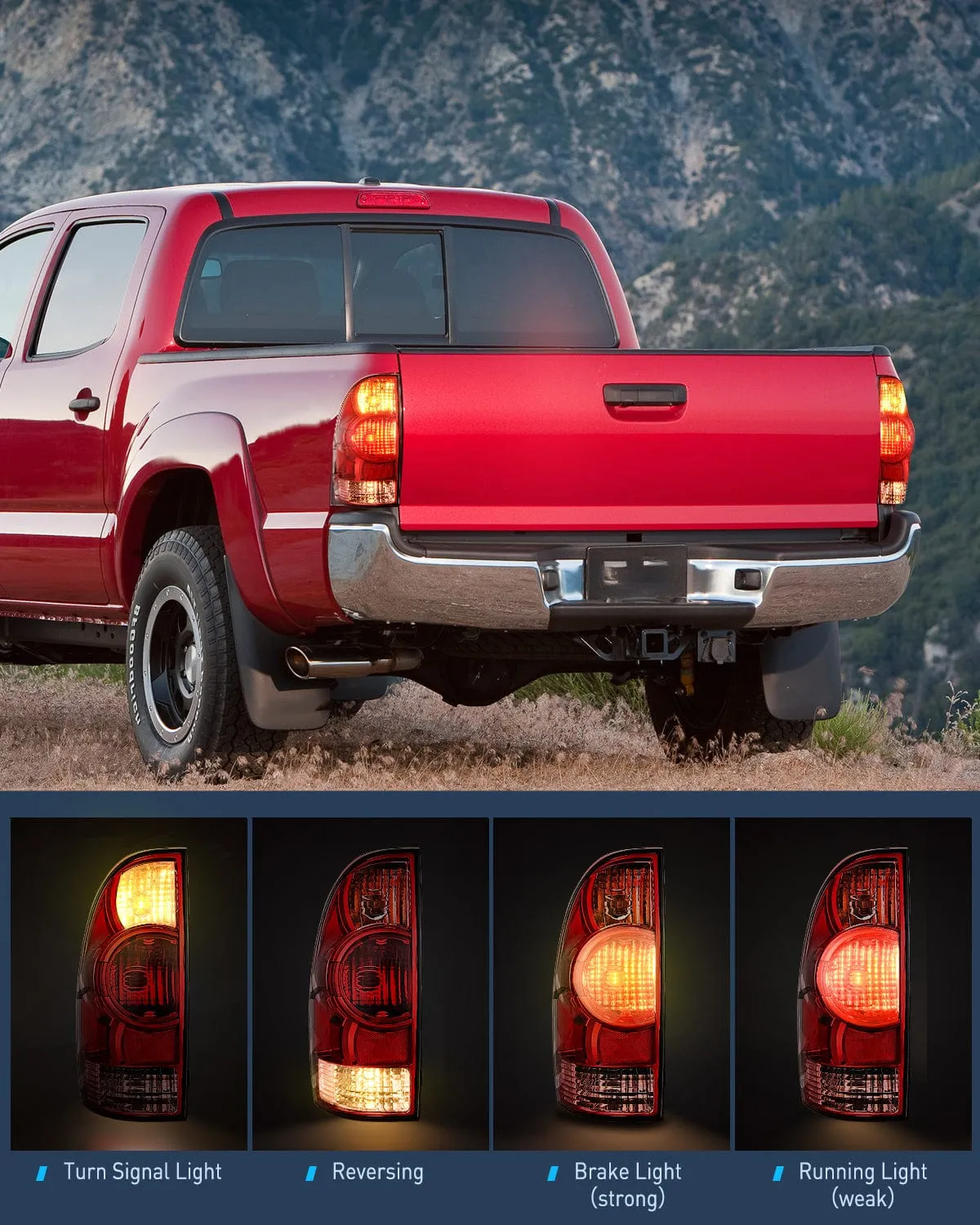 2005-20015 Toyota Tacoma Taillight Assembly Rear Lamp Replacement OE Style Driver Side
