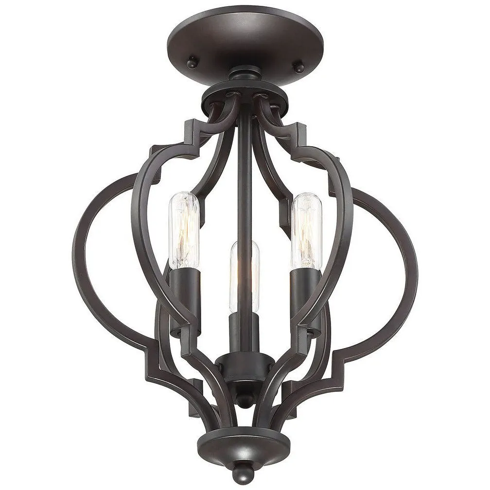 3-Light Convertible Semi Flush / Pendant