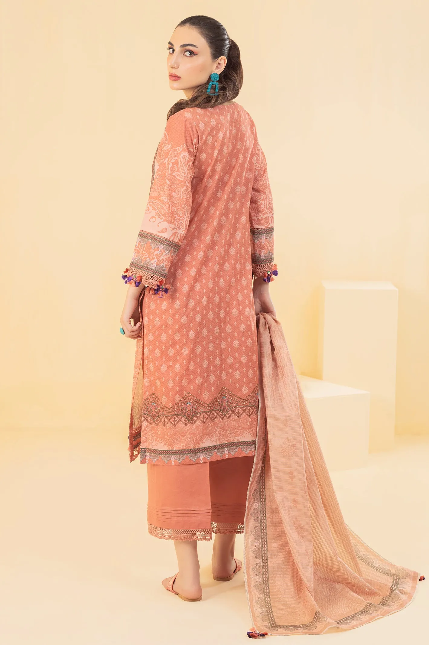 3PC Unstitched Printed
