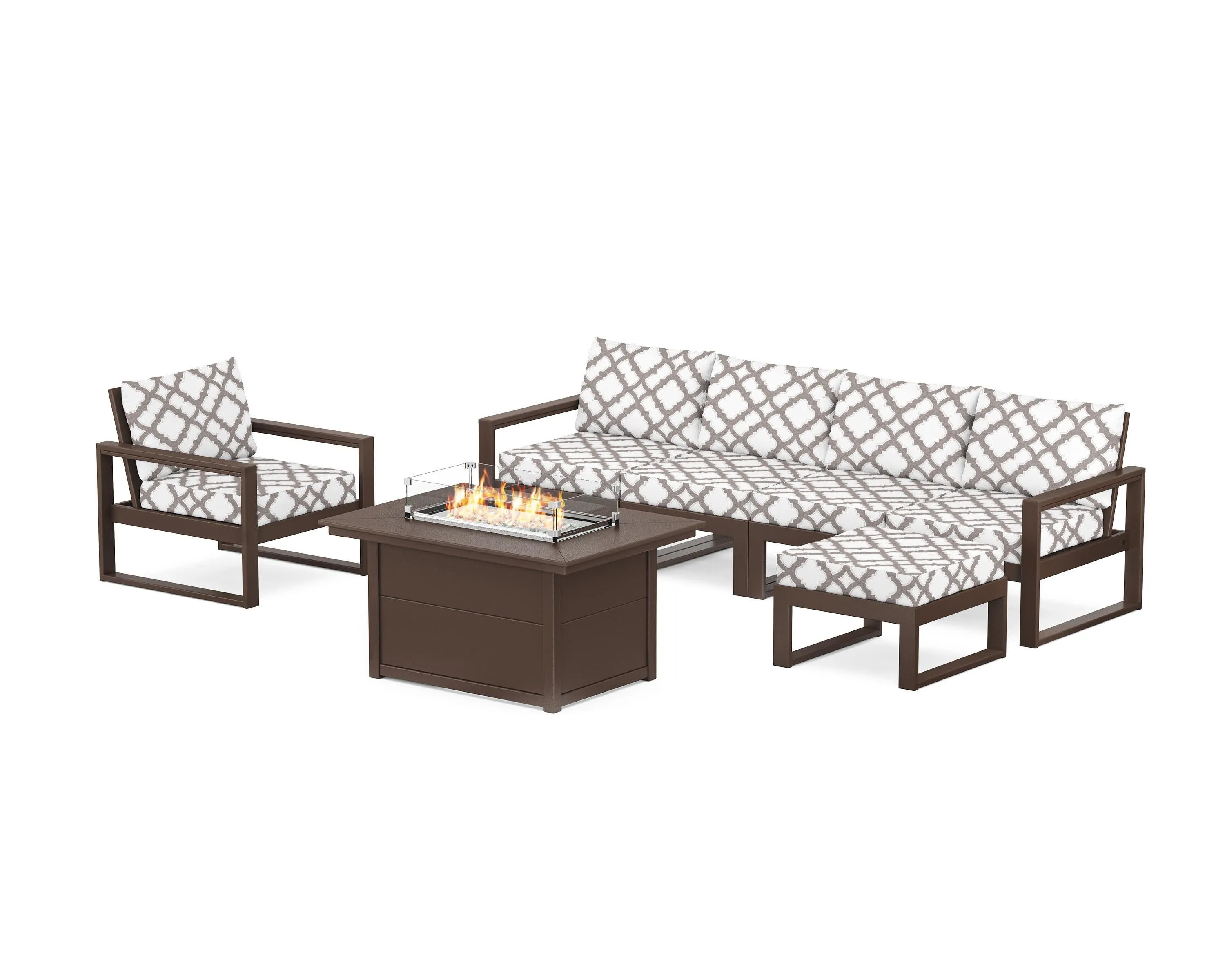EDGE Sectional Lounge and Fire Pit Set
