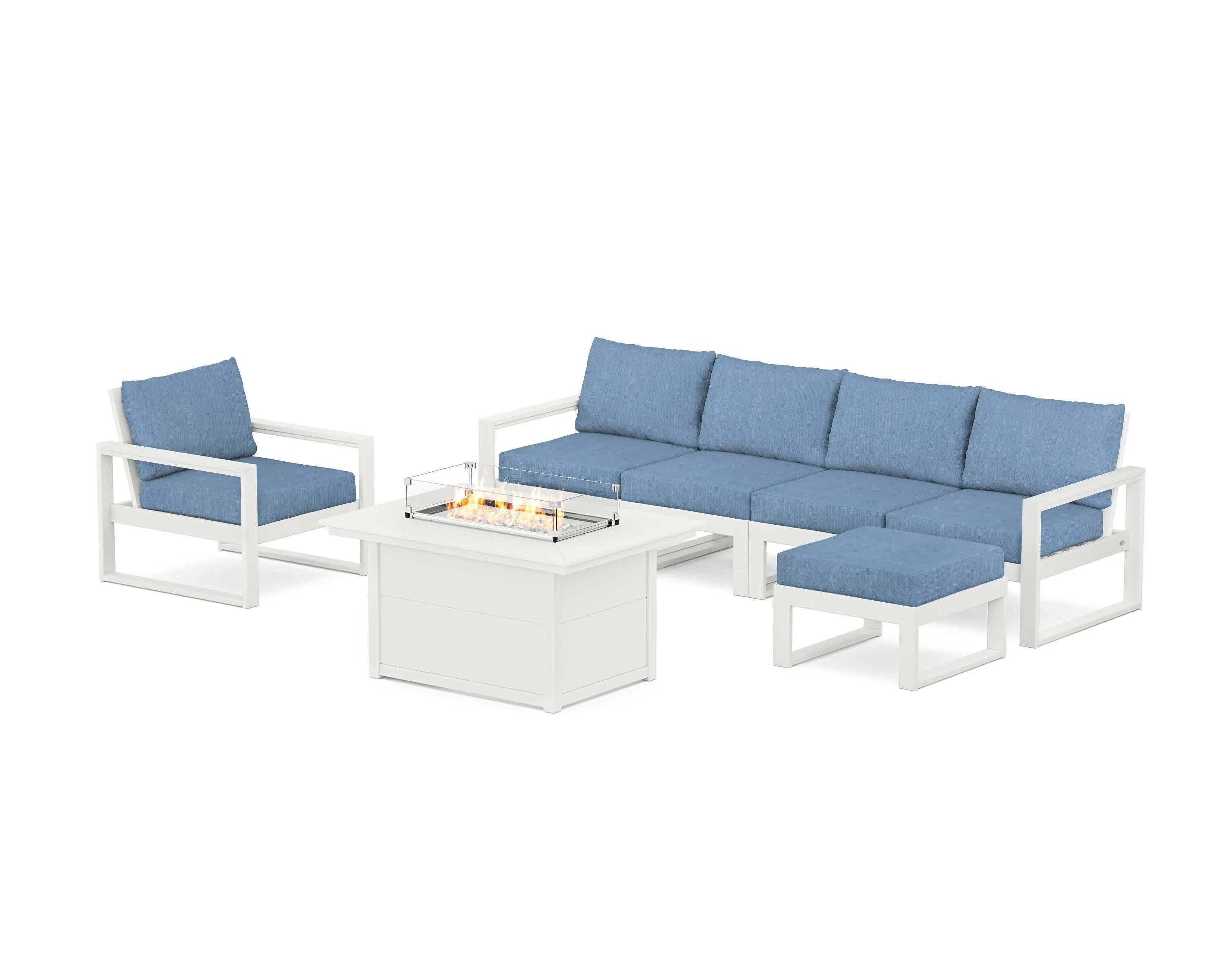 EDGE Sectional Lounge and Fire Pit Set