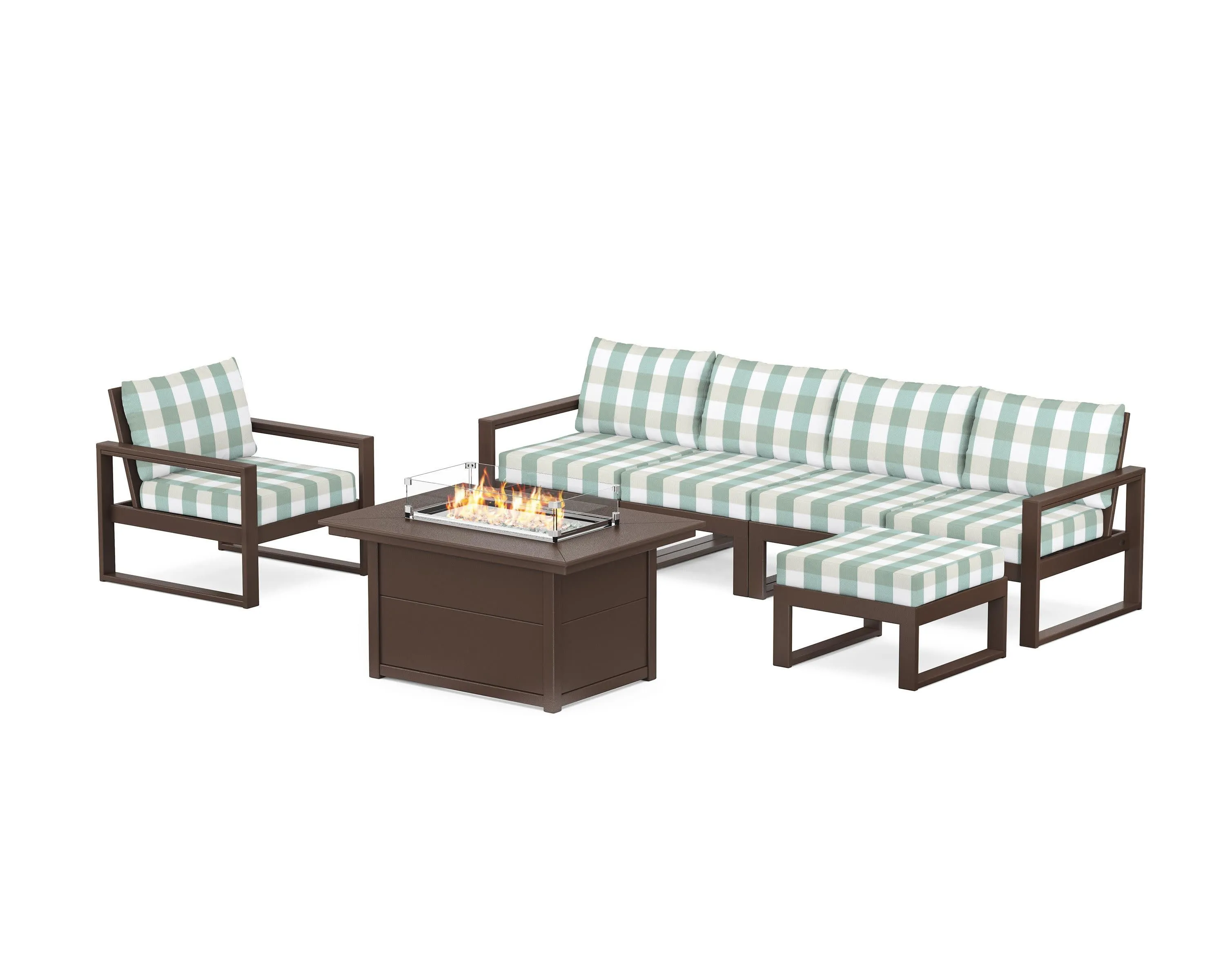 EDGE Sectional Lounge and Fire Pit Set