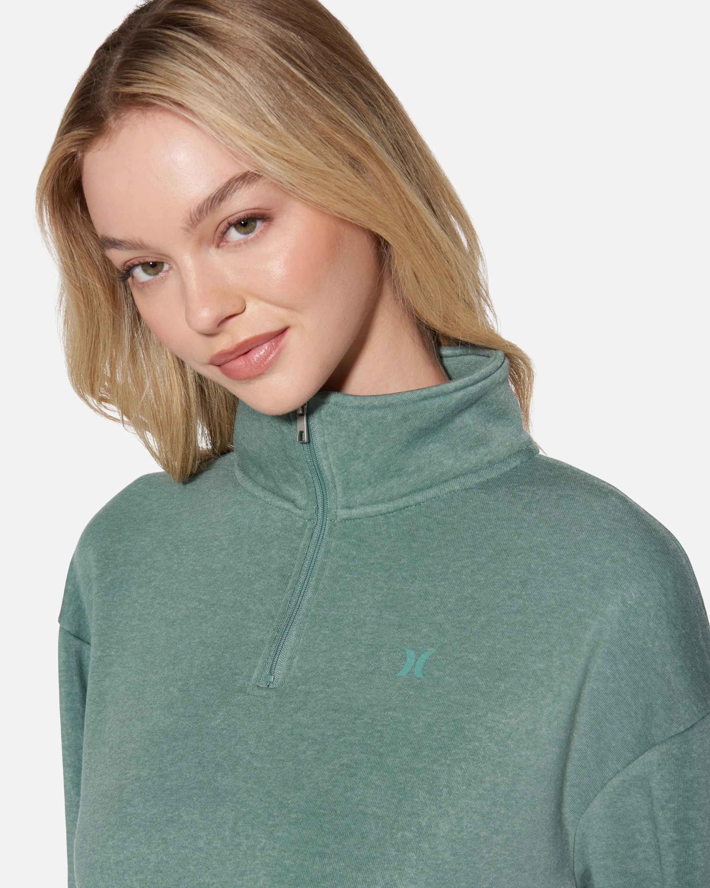 Essential Burnout Fleece Half Zip Sweatshirt