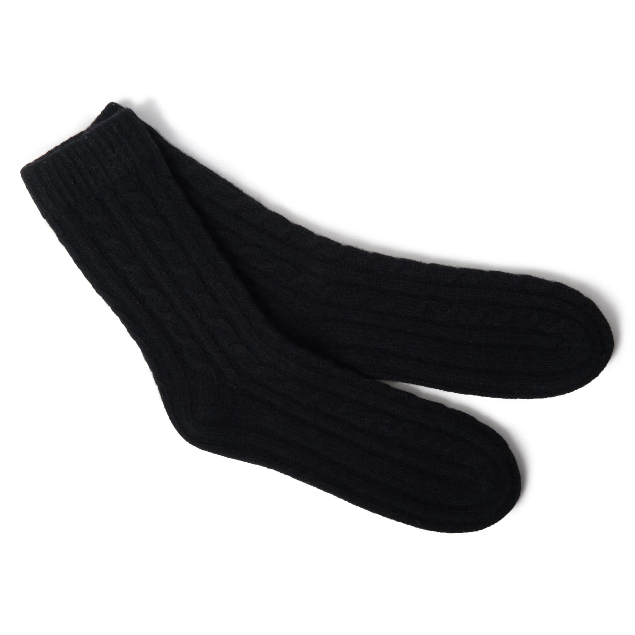 LADIES CASHMERE CABLE BOOTIES