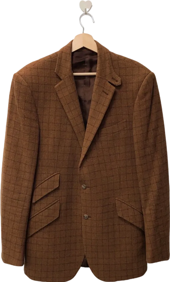 Polo Ralph Lauren Brown Checked Blazer Jacket UK 40L