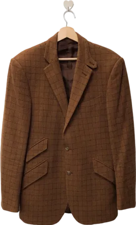 Polo Ralph Lauren Brown Checked Blazer Jacket UK 40L