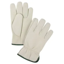 Premium Driver's Work Gloves, Cowhide Leather Palm (12/Pack)