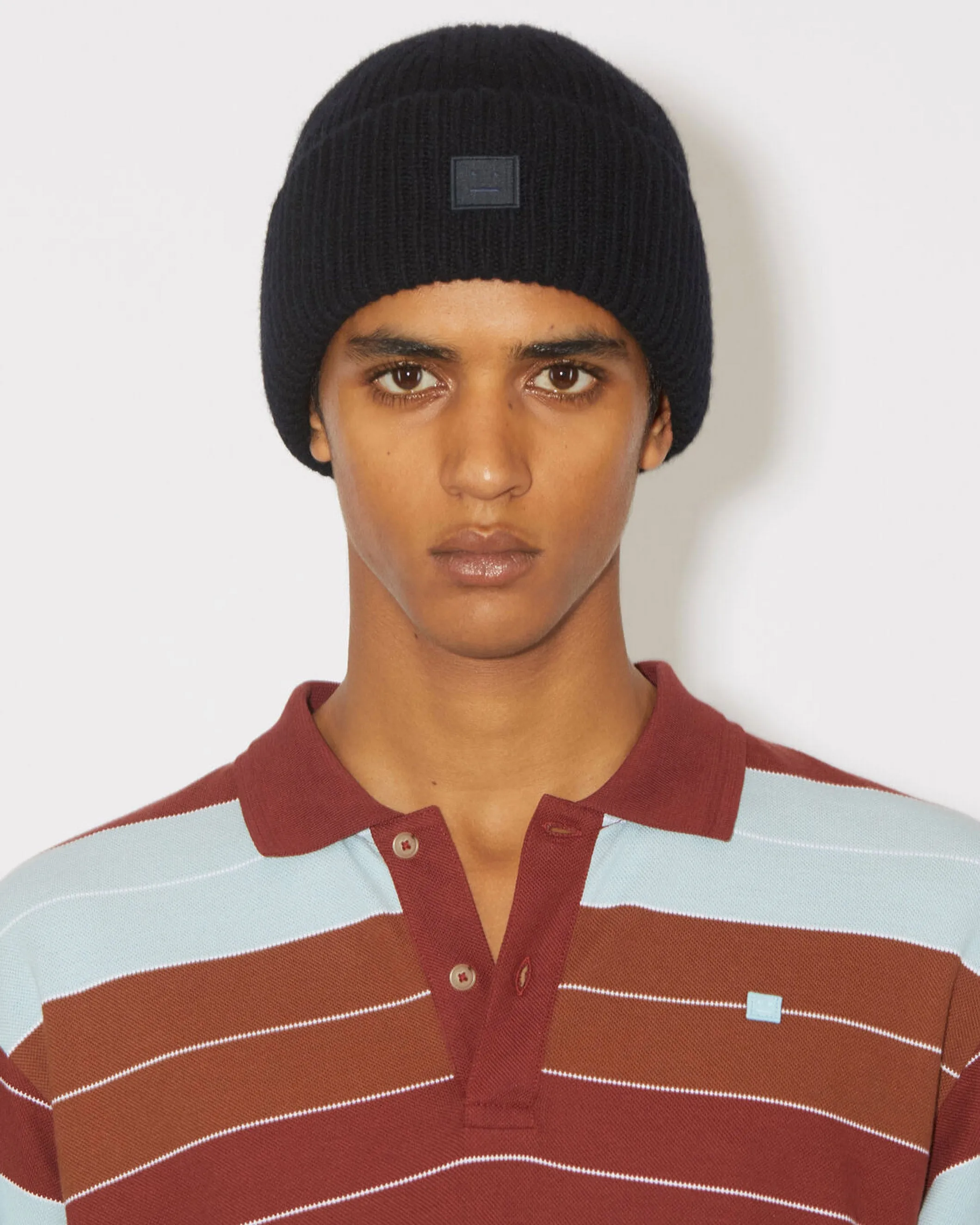 Ribbed Face Beanie