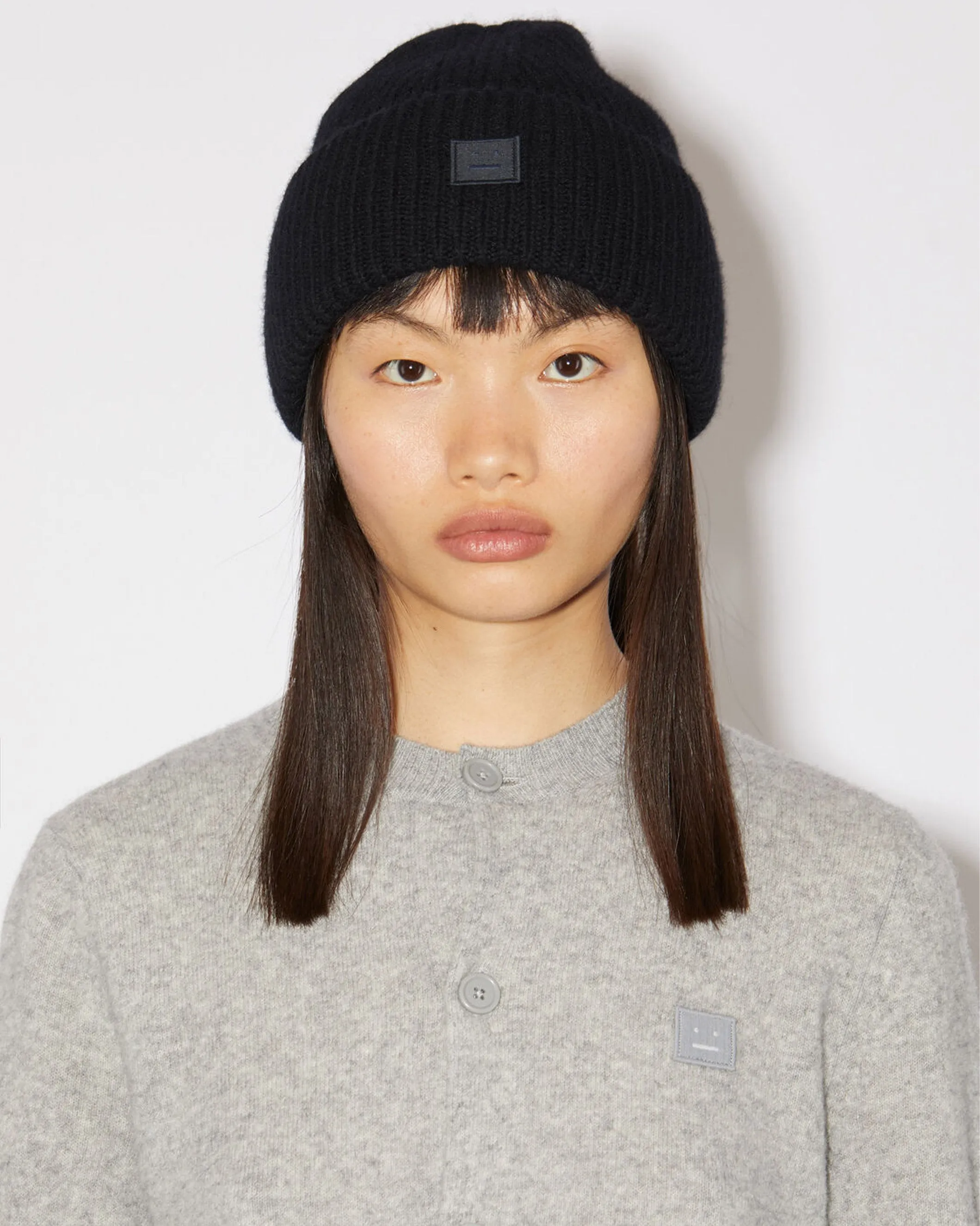 Ribbed Face Beanie