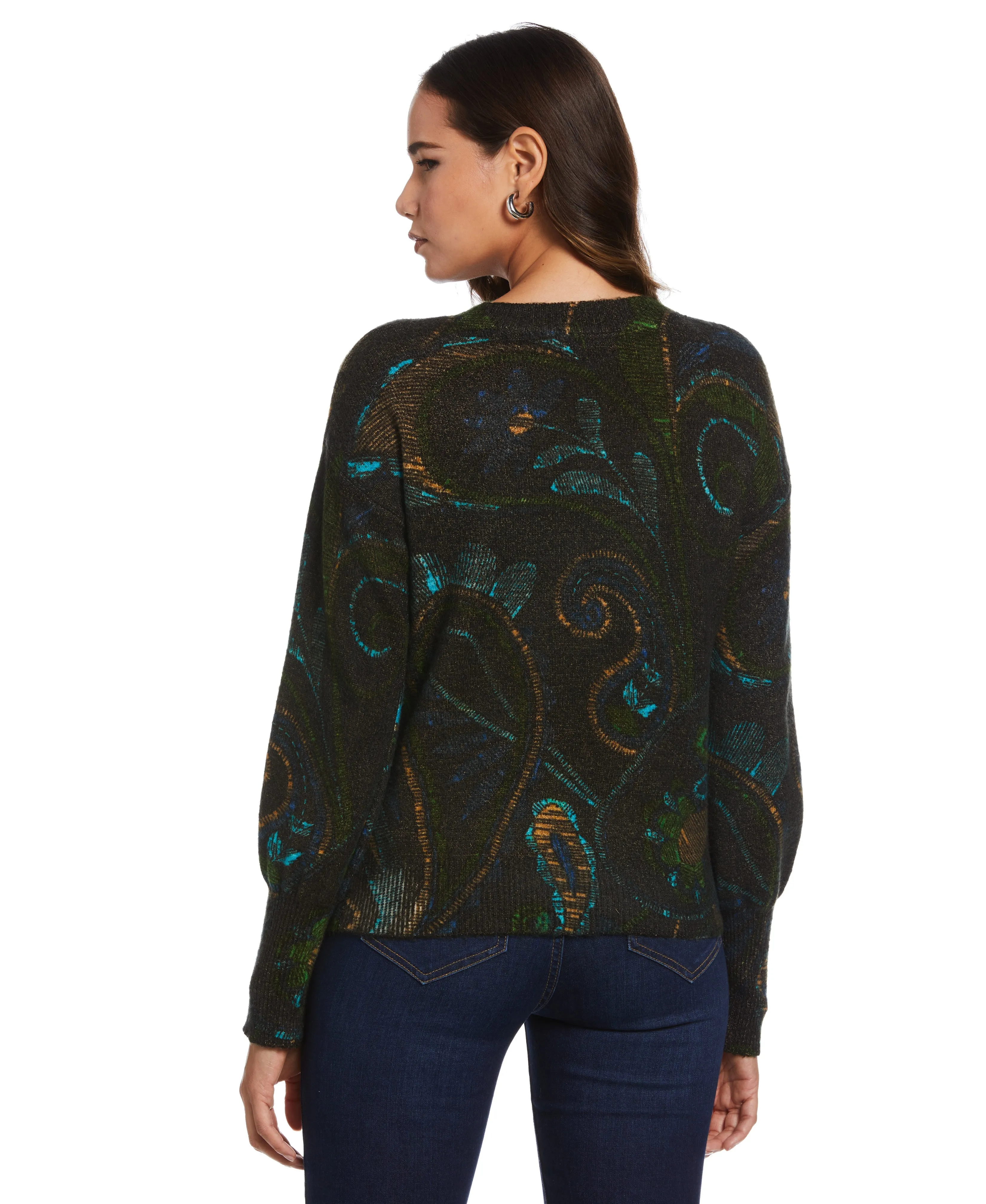 Slouchy Printed Sweater