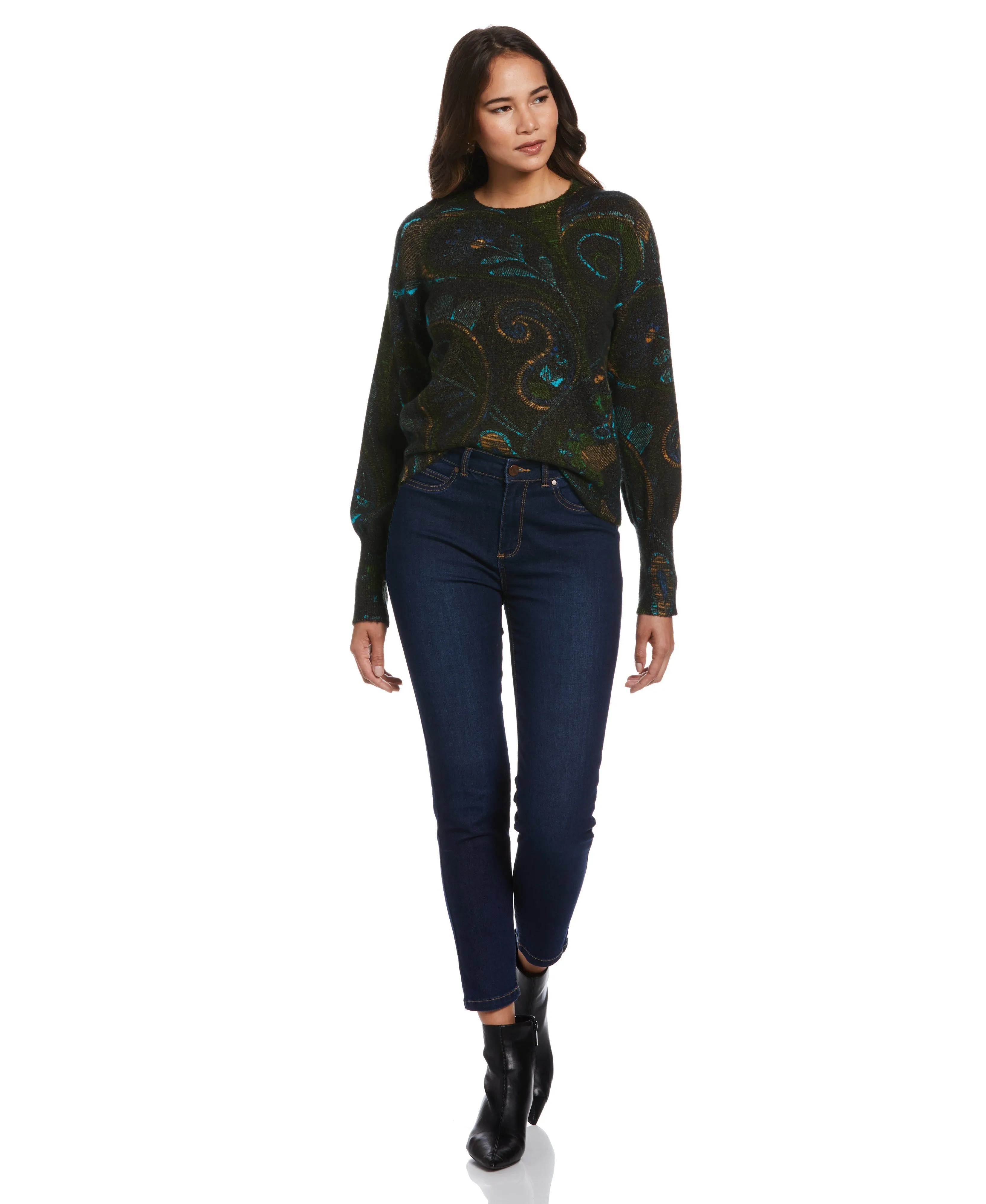 Slouchy Printed Sweater